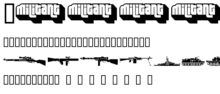 Military dingbats (demo)    Fenotype font